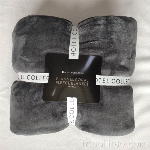 Couverture en molleton de flanelle à deux côtés 220 g / m2